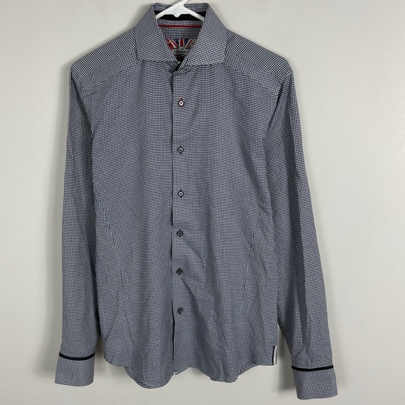 7 Downie St Other - 7 Downie St Mens Button Down Collared Shirt Mens Sz 3 or Small Blue Long Sleeve
